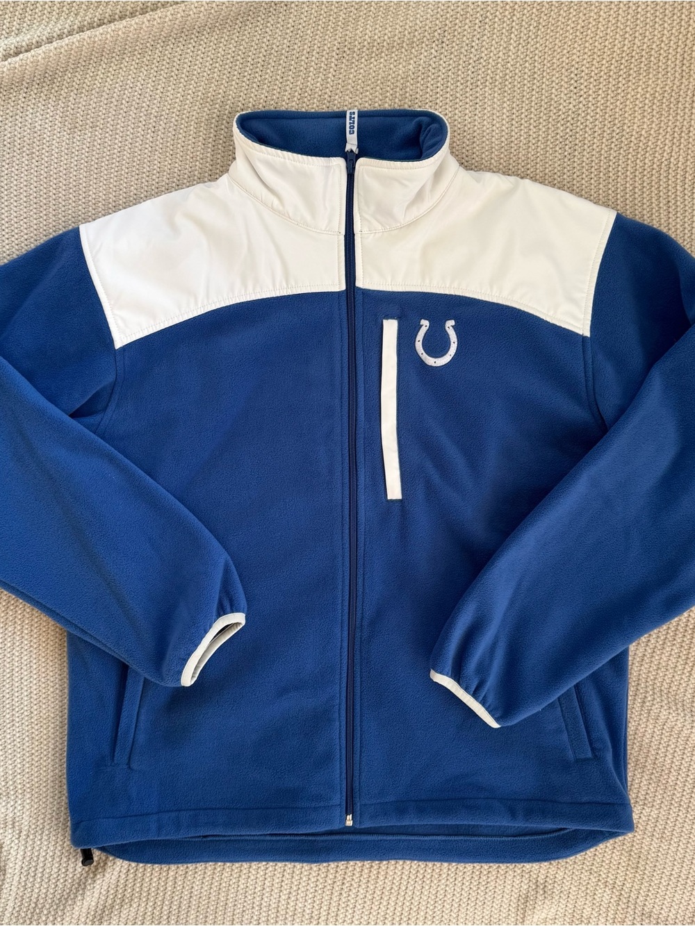 NFL Indianapolis Colts 2008 Full Zip Fleece Jacket Gameday Men Size L